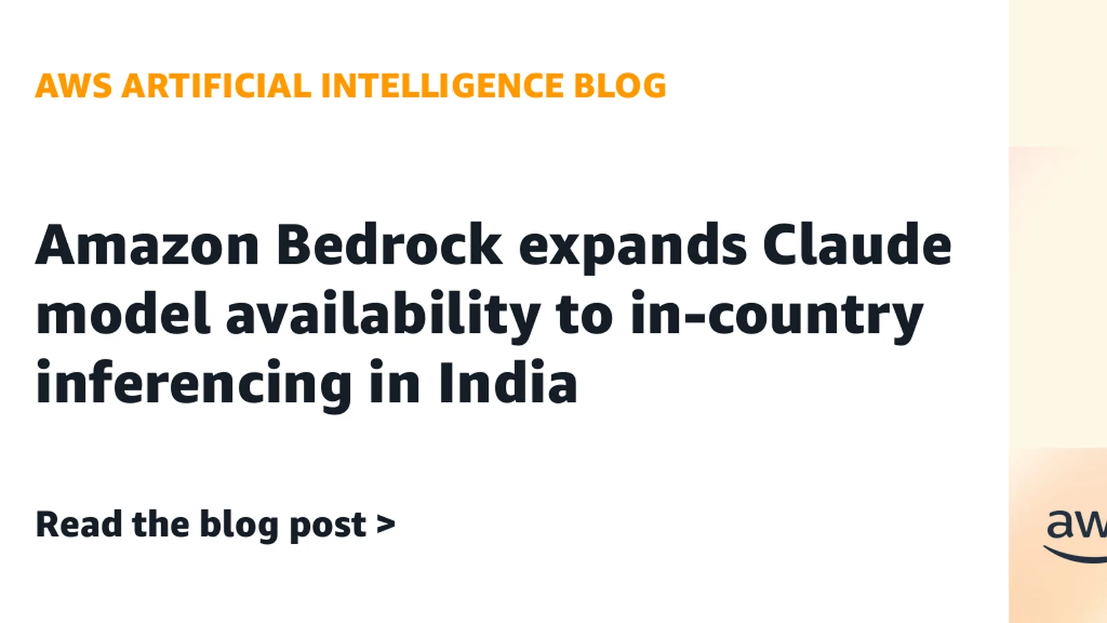 Amazon Bedrock brings Claude models to India for local data processing