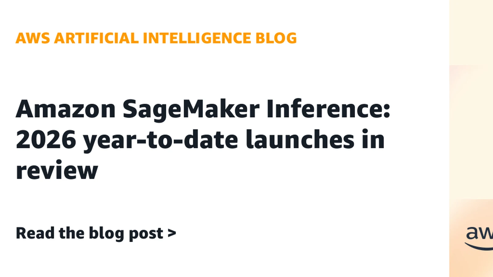 Amazon SageMaker AI Releases 13 Inference Capabilities in 2026