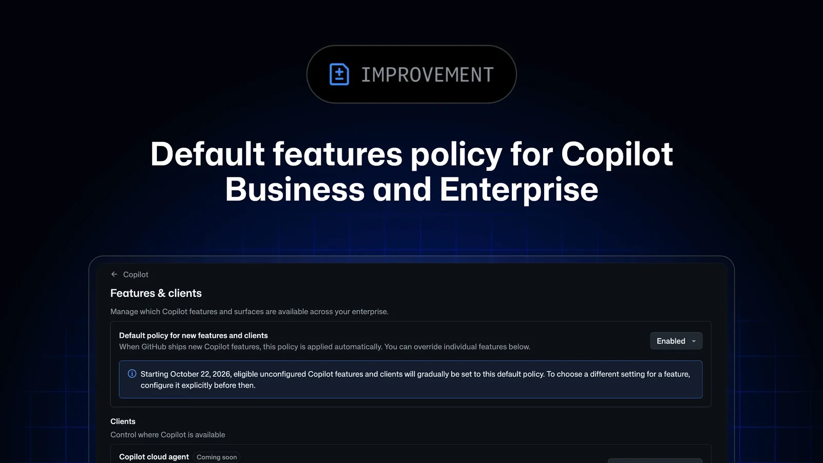 GitHub يفعّل سياسات Copilot افتراضياً للشركات والمؤسسات