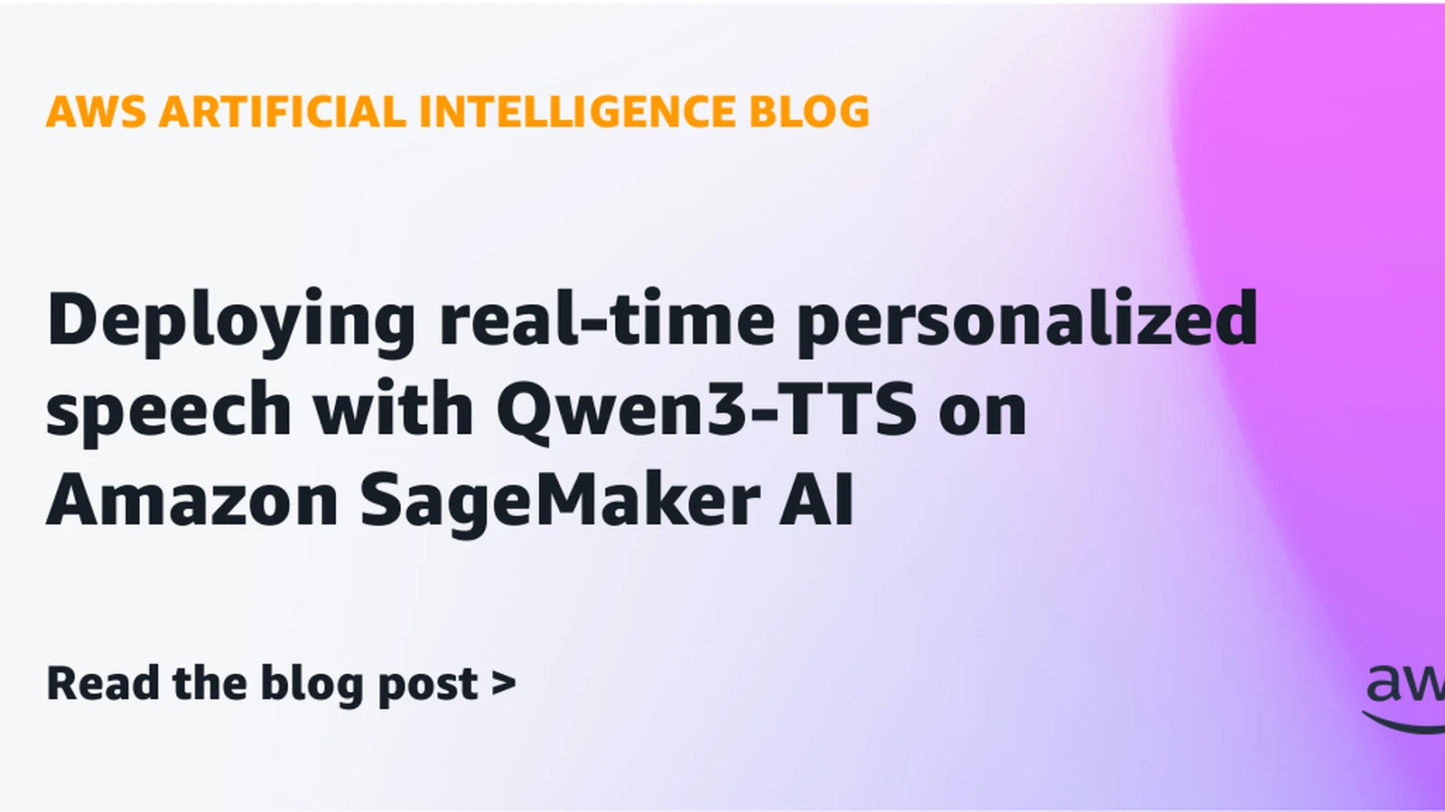 AWS تتيح استنساخ الصوت الفوري عبر نموذج Qwen3-TTS على SageMaker