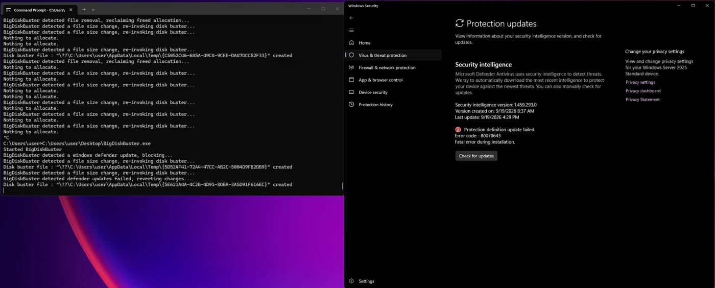 ثغرة صفرية جديدة في Microsoft Defender تعطل تحديثات الأمان