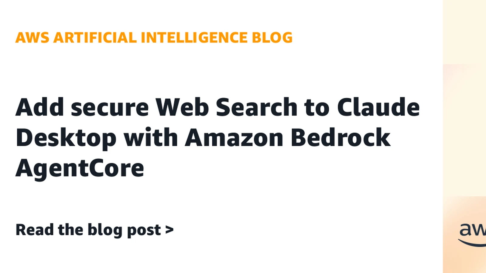 Add Secure Web Search to Claude Desktop with Amazon Bedrock AgentCore