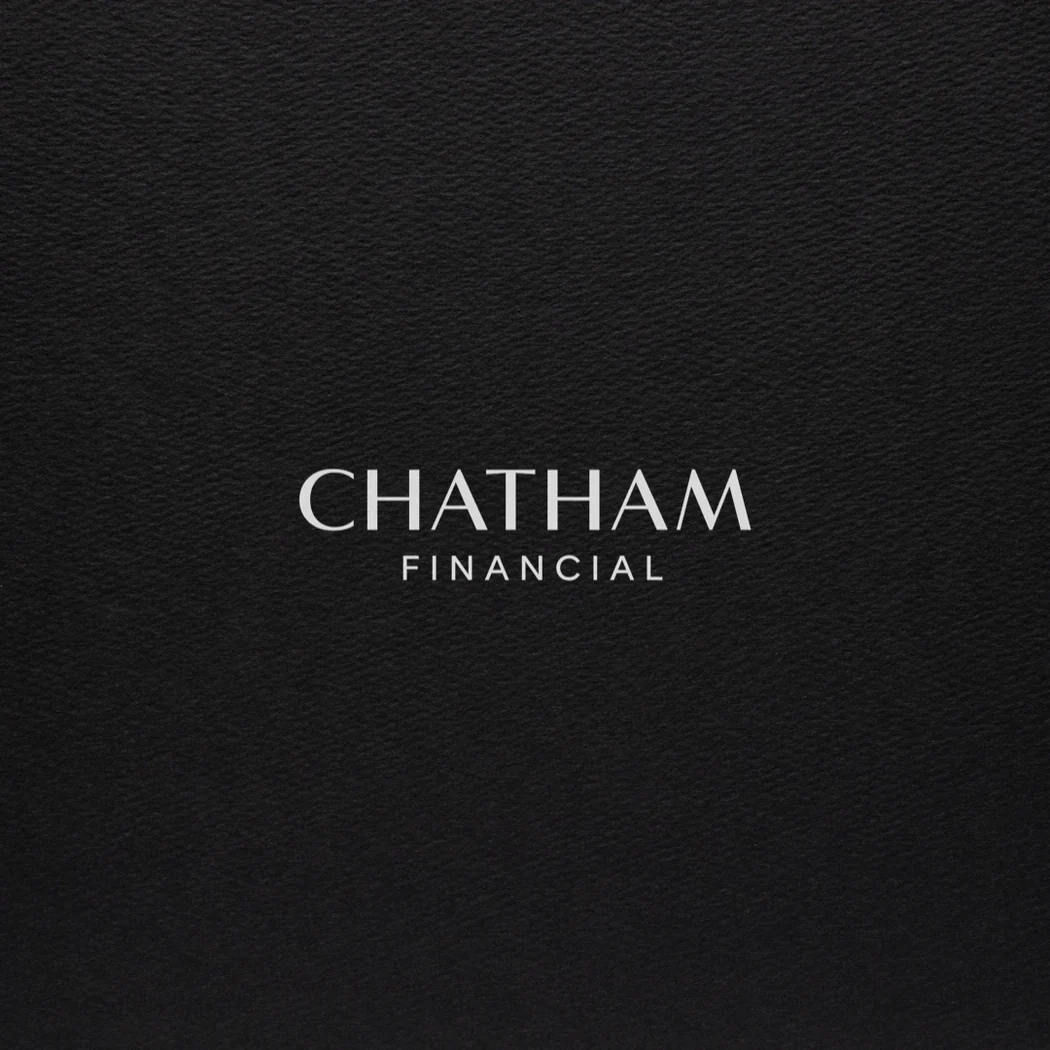 Dark textured artwork with the Chatham Financial logo.