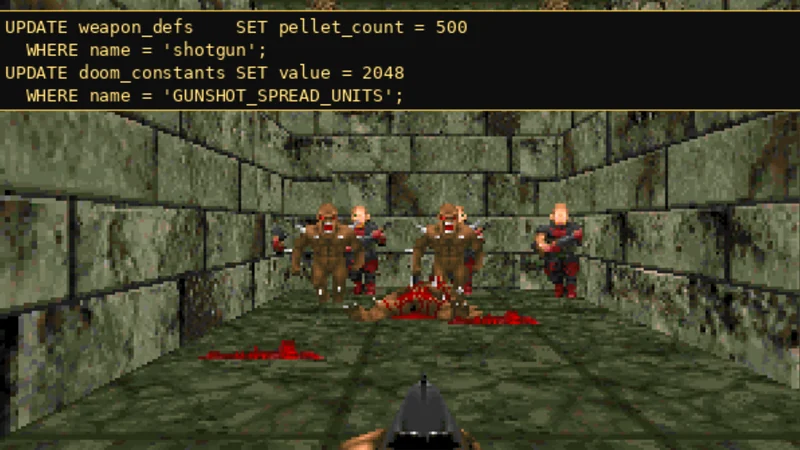 خبير قواعد البيانات يشغّل لعبة Doom عبر SQL في 5900 سطر