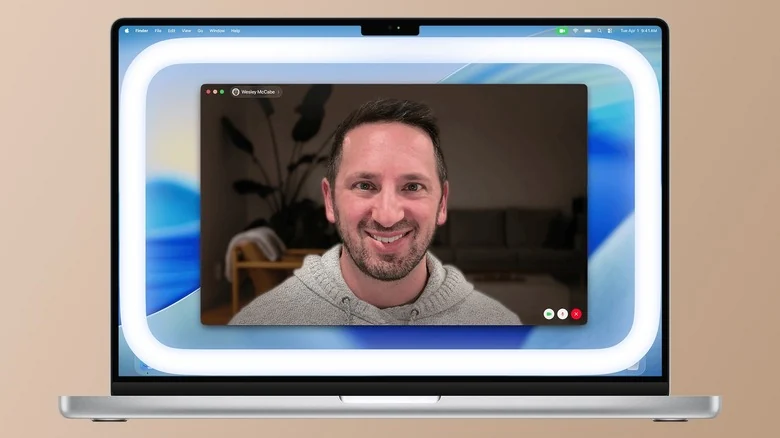 The Edge Light feature in macOS shows a virtual ring of light around the edge of your Mac's screen.