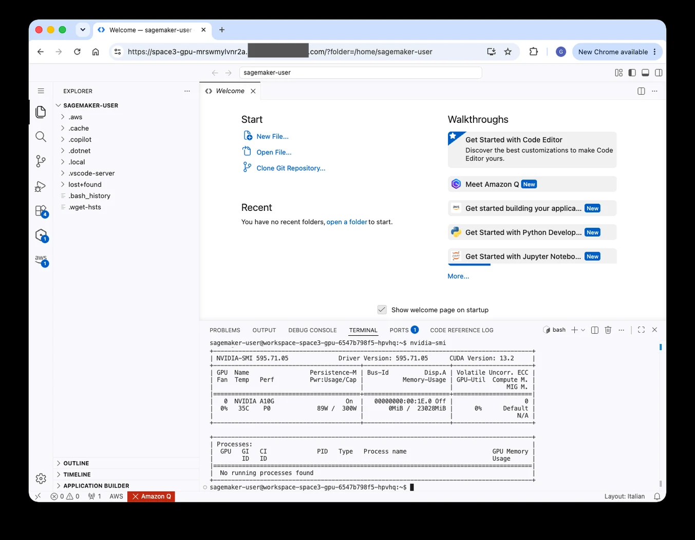 إدارة مساحات SageMaker HyperPod مباشرة من SageMaker Studio