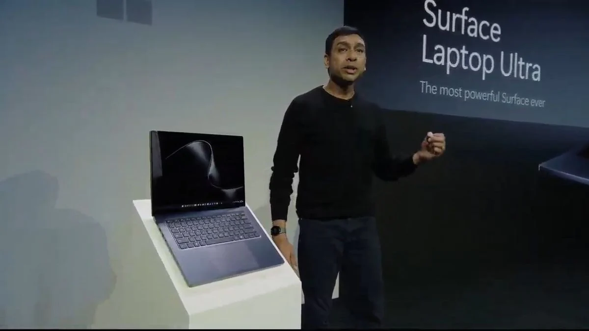 مايكروسوفت ونيفيديا تطلقان جهاز Surface Laptop Ultra بشريحة RTX Spark