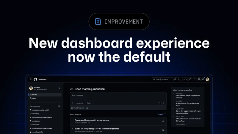GitHub Makes Redesigned Dashboard the Default View