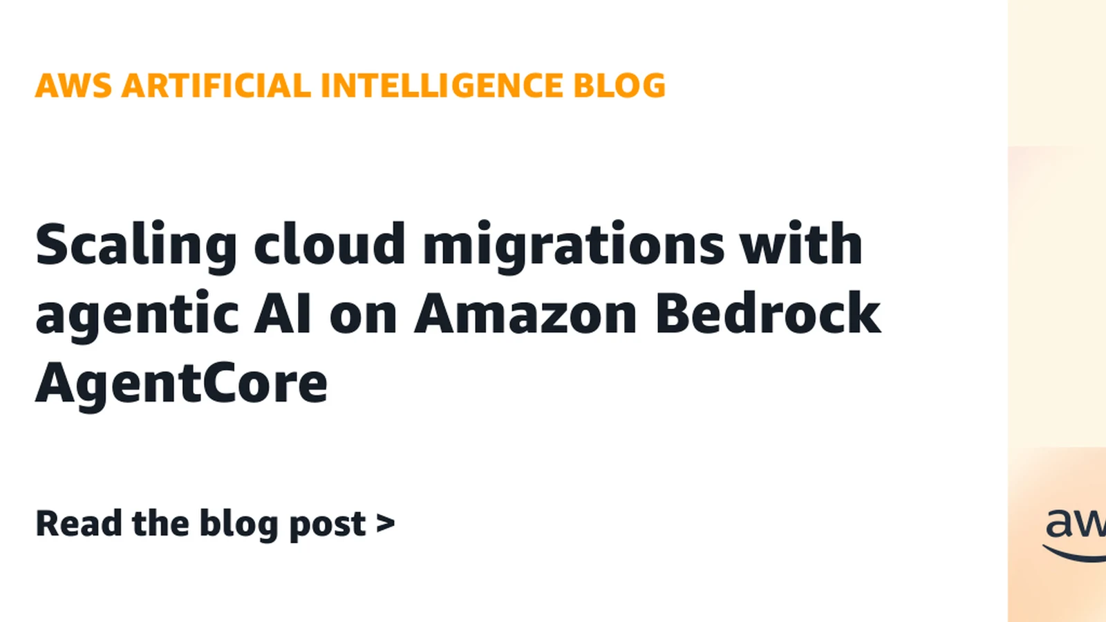 AWS تخفض زمن هجرة السحابة إلى دقائق عبر وكلاء ذكاء اصطناعي
