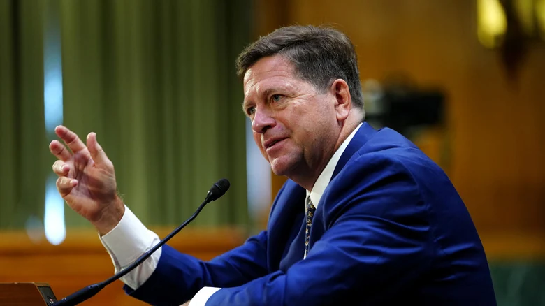 Jay Clayton during his Senate confirmation hearing